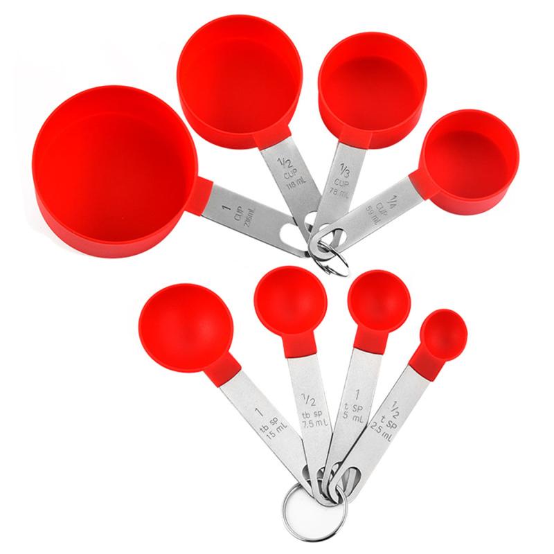 8pcs Stainless Steel Measuring Spoon Set with Scale for Accurate Measurements