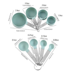 8pcs Stainless Steel Measuring Spoon Set with Scale for Accurate Measurements