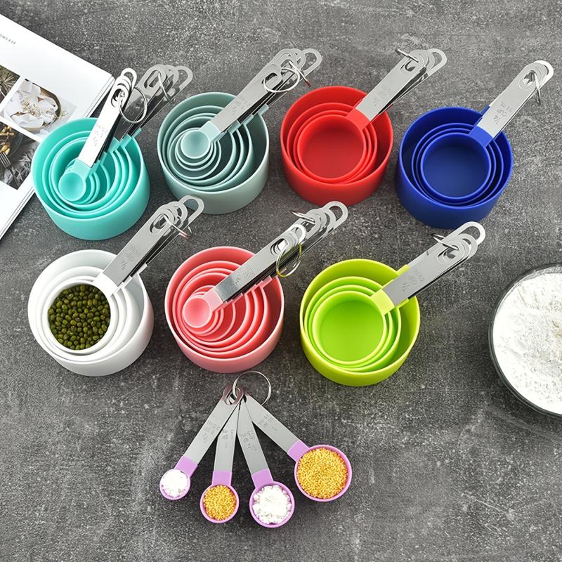 8pcs Stainless Steel Measuring Spoon Set with Scale for Accurate Measurements