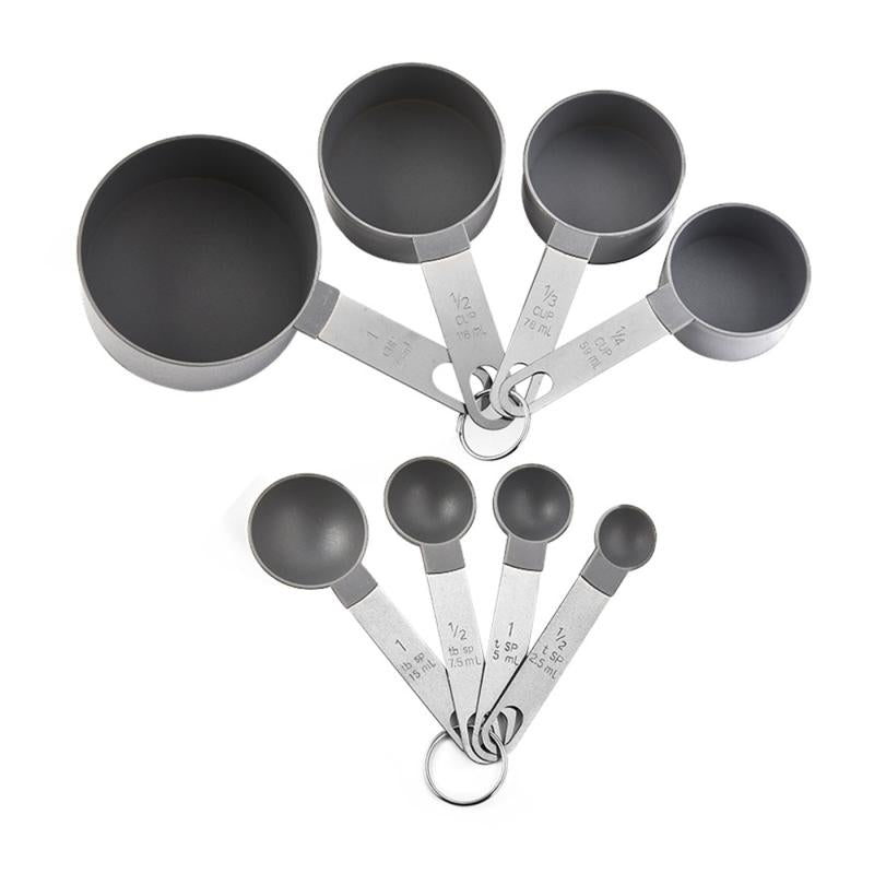 8pcs Stainless Steel Measuring Spoon Set with Scale for Accurate Measurements
