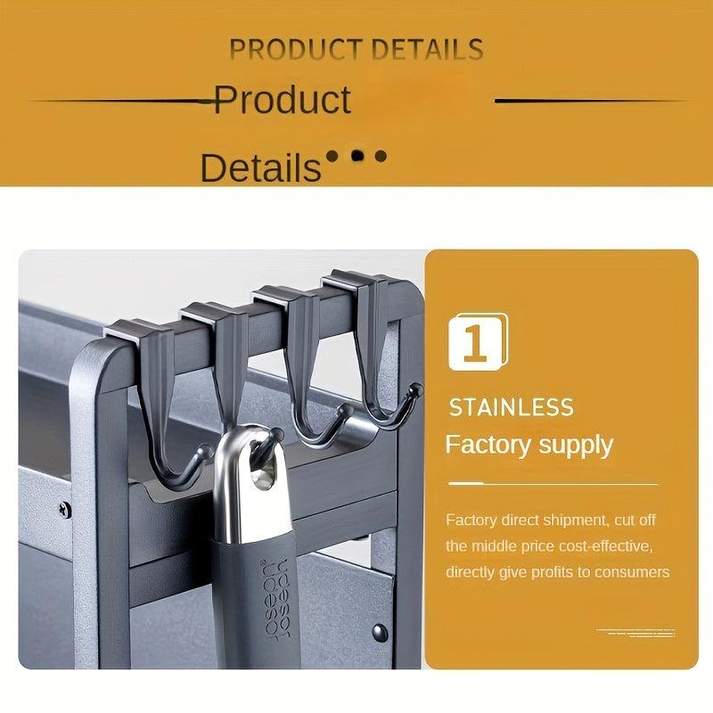 1pc Spice Rack Kitchen Organization Hooks Spice Rack Organizer Cabinet