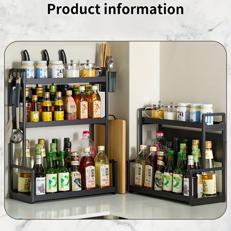 1pc Spice Rack Kitchen Organization Hooks Spice Rack Organizer Cabinet