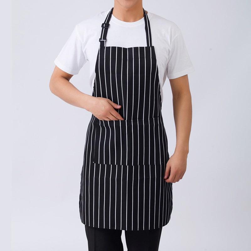 1pc Linen Apron Unisex Adjustable Cooking Apron Household Solid Apron