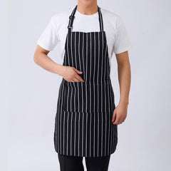 1pc Linen Apron Unisex Adjustable Cooking Apron Household Solid Apron