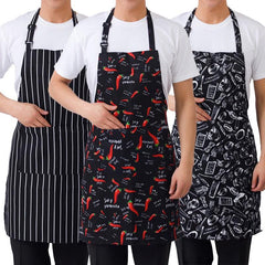 1pc Linen Apron Unisex Adjustable Cooking Apron Household Solid Apron