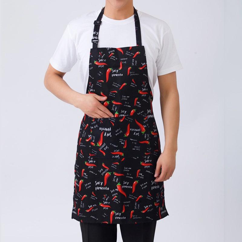 1pc Linen Apron Unisex Adjustable Cooking Apron Household Solid Apron