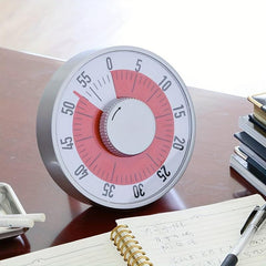 Round Mechanical Countdown Timer Classroom Kitchen Timer