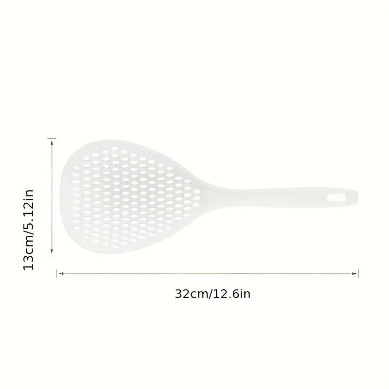 1pc Slotted Spoon Kitchen Noodle Colander Stainless Steel Long Handle
