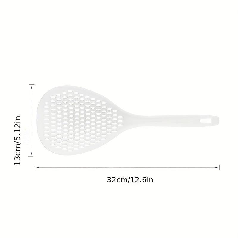1pc Slotted Spoon Kitchen Noodle Colander Stainless Steel Long Handle