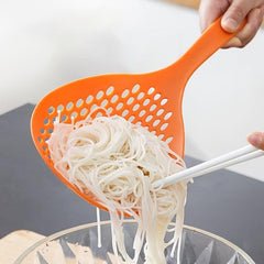 1pc Slotted Spoon Kitchen Noodle Colander Stainless Steel Long Handle