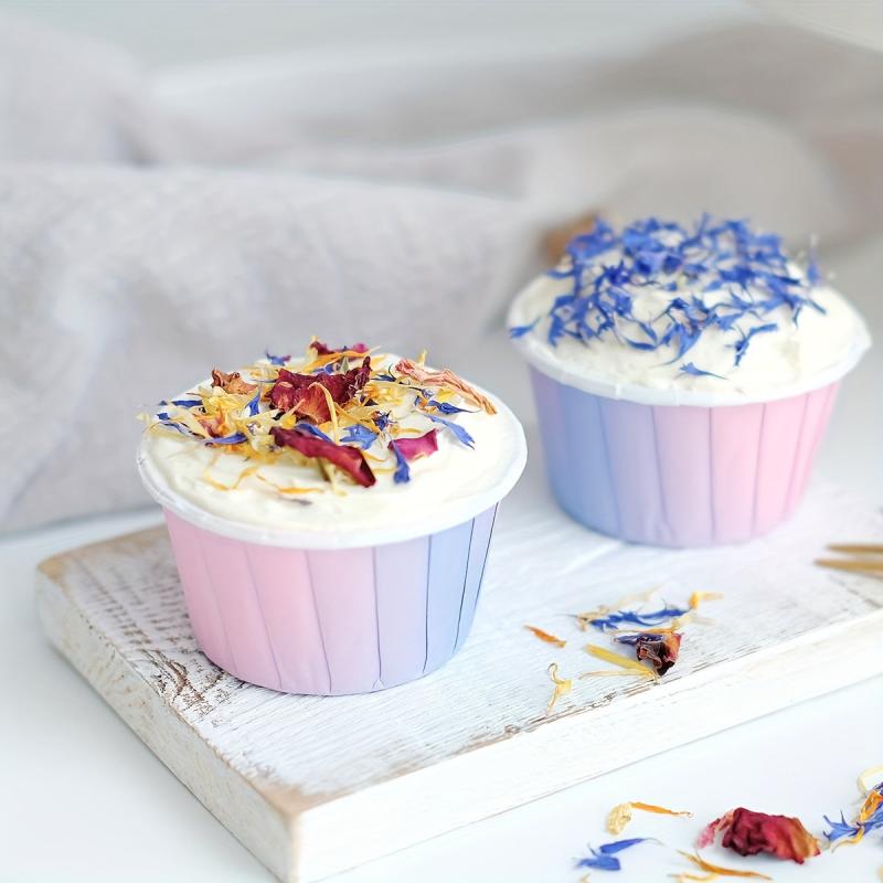 50pcs Gradient Disposable Muffin Cups for Cupcakes and Muffins