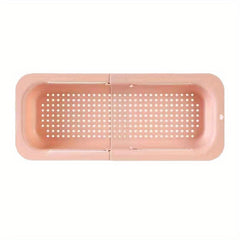 Adjustable Sink Rack Colander Vegetable Fruit Drain Basket