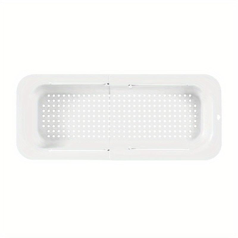 Adjustable Sink Rack Colander Vegetable Fruit Drain Basket