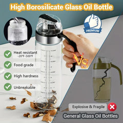 18 OZ Olive Dispenser Auto Flip Bottle Leakproof Cap Vinegar Dispenser