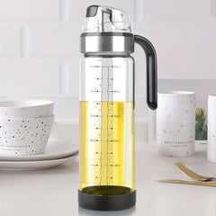 18 OZ Olive Dispenser Auto Flip Bottle Leakproof Cap Vinegar Dispenser