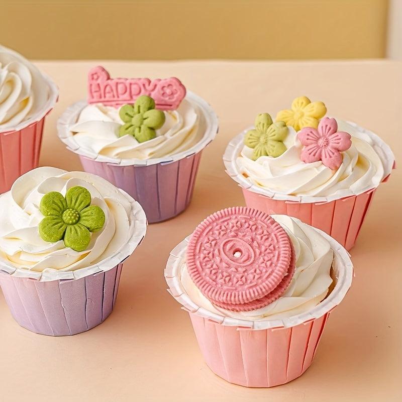 Gradient Muffin Cups Cake Paper Cups Home Dessert Cups - Pack of 50