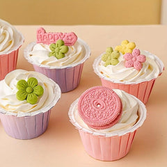 Gradient Muffin Cups Cake Paper Cups Home Dessert Cups - Pack of 50