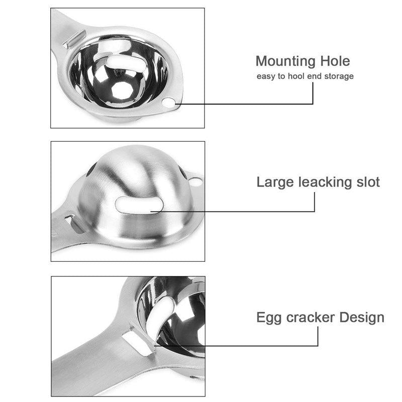 1pc Stainless Steel Egg Separator Kitchen Gadget