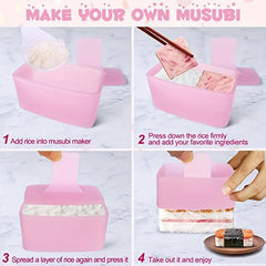 4 PCS Onigiri Mold Rice Mold Musubi Maker Kit Sushi Mold Press Triangle Rice Bal