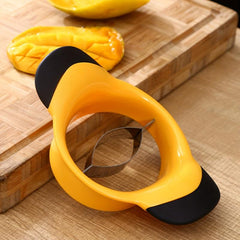 Ergonomic Mango Slicer Stainless Steel Blade Rubber Grip Handle