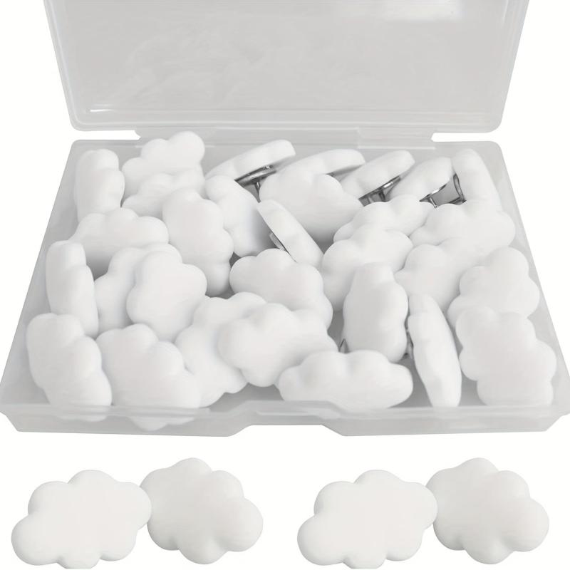 30pcs Cloud Push Pins for Hanging Posters Memo DIY Craft Office School Supplies