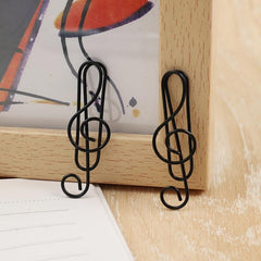 20pcs Musical Note Shaped Paper Clips, Colorful Metal Clips
