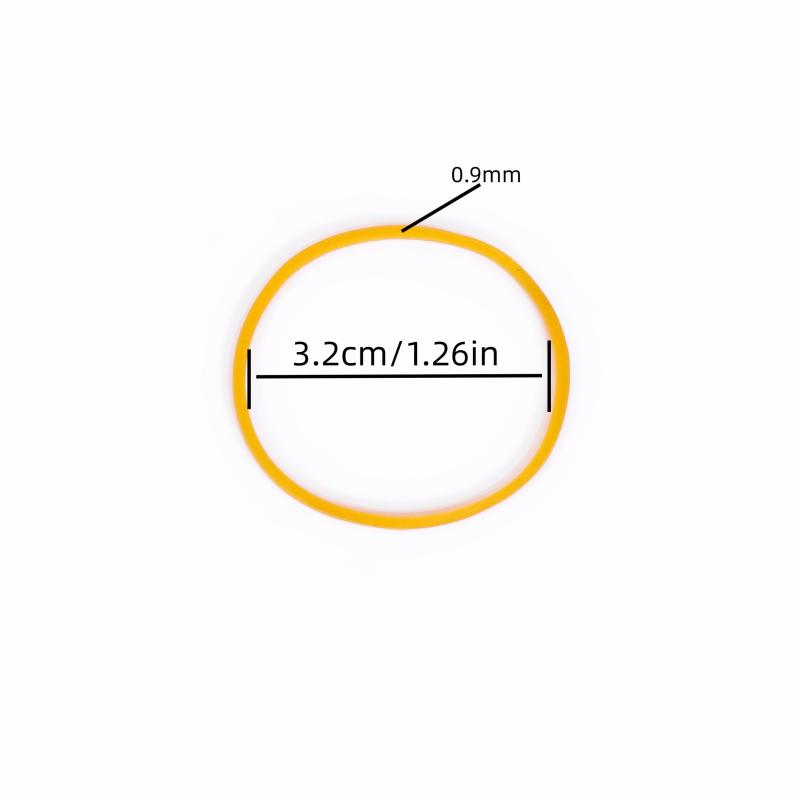 500pcs Yellow Rubber Bands 1.26in, 3in Diameter
