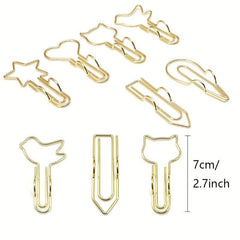 12pcs Metal Pen Holder Clips Stationery Tool for Notebook Bills Paper Clip