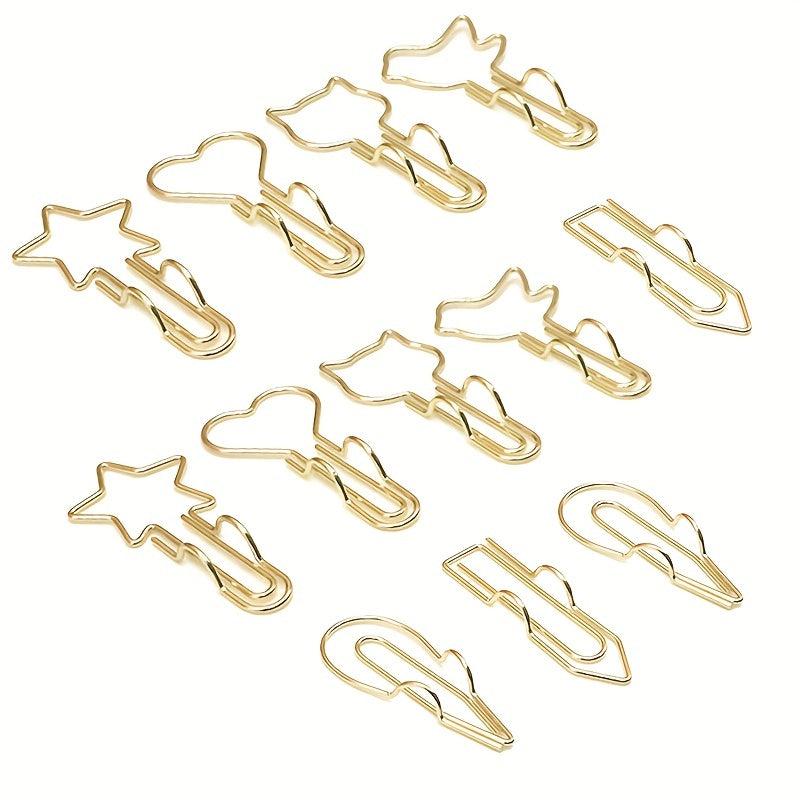 12pcs Metal Pen Holder Clips Stationery Tool for Notebook Bills Paper Clip