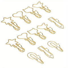 12pcs Metal Pen Holder Clips Stationery Tool for Notebook Bills Paper Clip