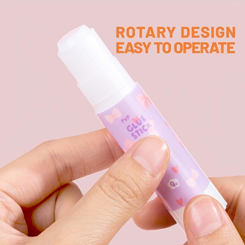 2pcs Cartoon High Viscosity Glue Stick 9g Quick Drying Office Stationery