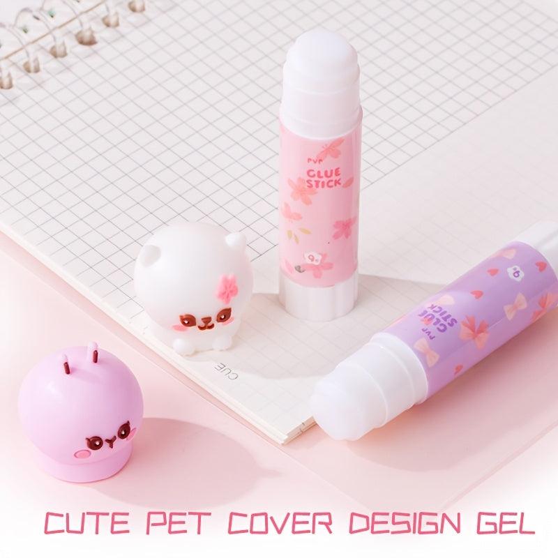 2pcs Cartoon High Viscosity Glue Stick 9g Quick Drying Office Stationery