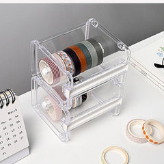 Tape Cutter Set Transparent Tape Holder Dispenser School Supplies
