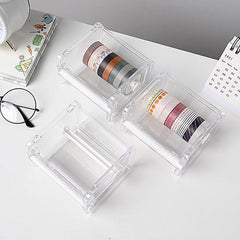 Tape Cutter Set Transparent Tape Holder Dispenser School Supplies