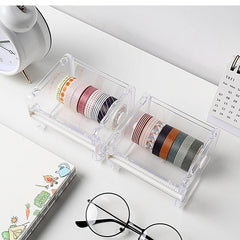 Tape Cutter Set Transparent Tape Holder Dispenser School Supplies