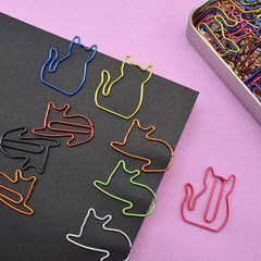 30 Cat Paper Clips & Bookmark Clips - Cute Cat Office Supplies