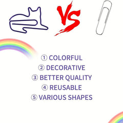 30 Cat Paper Clips & Bookmark Clips - Cute Cat Office Supplies