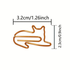 30 Cat Paper Clips & Bookmark Clips - Cute Cat Office Supplies