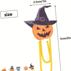Halloween Pumpkin Paper Clips - Fun Bookmarks for Home, Office, School