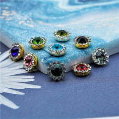 30pcs Glitter Rhinestone Gemstone Cork Bulletin Board Push Pins