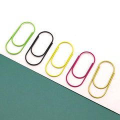 20pc Cartoon Paper Clips Colorful Metal Bookmark Office Supply