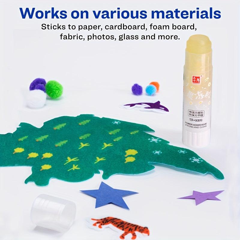 4pcs Egg Yellow Glue Sticks 0.52oz High Viscosity Stationery PVA