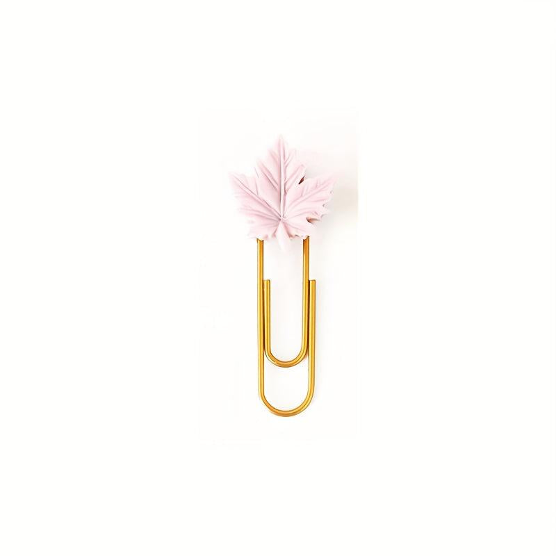 10pcs Maple Leaf Paper Clip Bag Shaping Pin Hardware Bookmark Clip