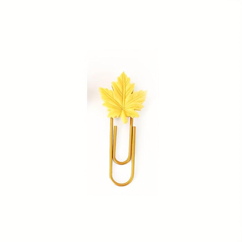 10pcs Maple Leaf Paper Clip Bag Shaping Pin Hardware Bookmark Clip
