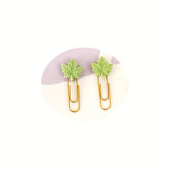 10pcs Maple Leaf Paper Clip Bag Shaping Pin Hardware Bookmark Clip