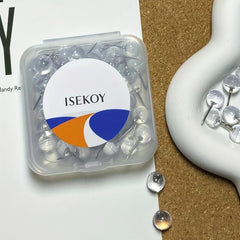 50 Clear Push Pins Thumb Tacks for Bulletin Board Cork Wall Hangings