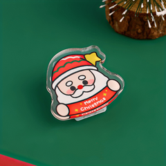 1pc Cartoon Christmas Acrylic Clip DIY Snack Seal Open Clip