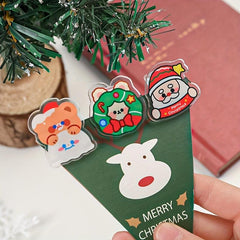 1pc Cartoon Christmas Acrylic Clip DIY Snack Seal Open Clip