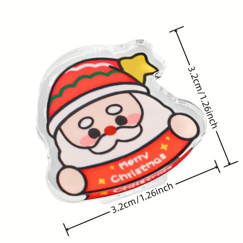 1pc Cartoon Christmas Acrylic Clip DIY Snack Seal Open Clip
