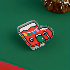 1pc Cartoon Christmas Acrylic Clip DIY Snack Seal Open Clip